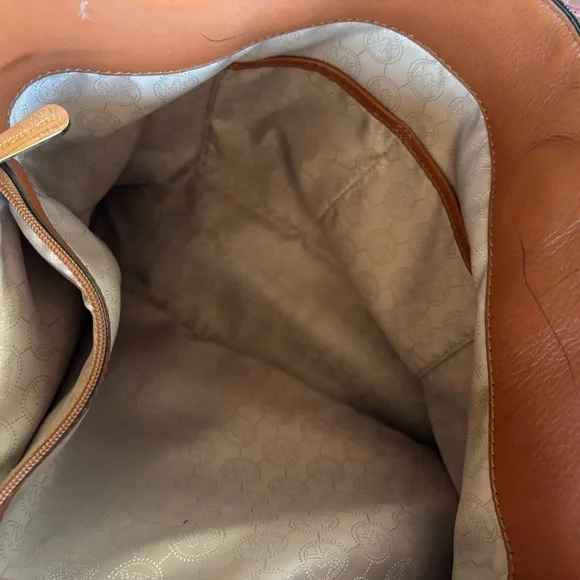 Michael Kors Brown Cynthia Large Signature MK Leather Tote Shoulder Bag - Picture 11 of 15
